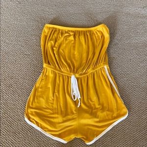 Strapless Gold Romper